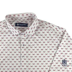 Donald Ross Sportswear Mens White American Flag Print Golf Polo La Jolla L